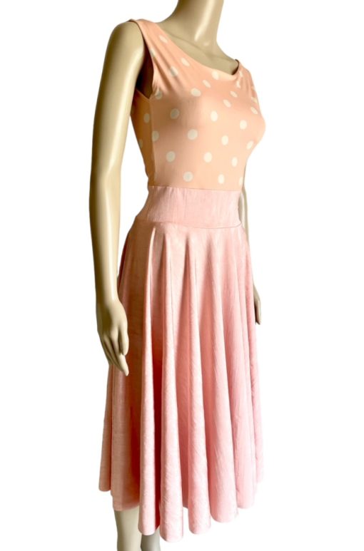 Apricot Polka Dot Circle Dress (S)